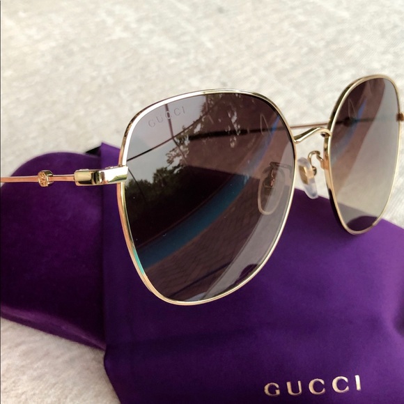 gucci 59mm round sunglasses